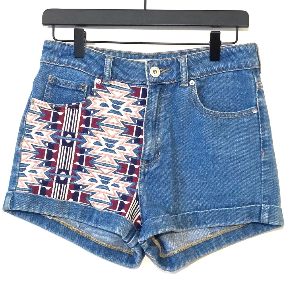 Aztec Denim Shorts